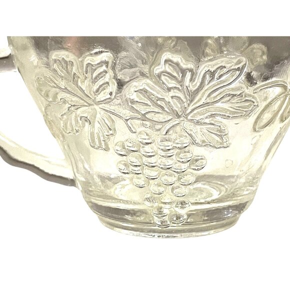 Vintage Punchbowl Glasses Used Matching Set of 2 Grapevines - Picture 9 of 16
